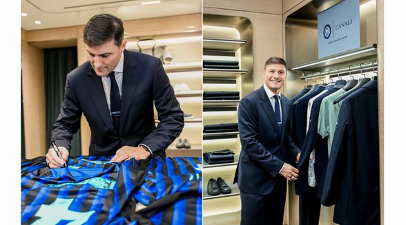菁英風尚，雙星共繪 CANALI 攜手國米傳奇巨星薩內(nèi)蒂舉辦中國雙城特別活動，共同發(fā)布 2025 秋冬國際米蘭足球俱樂部限定服裝系列